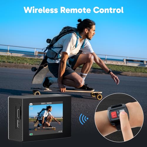 AKASO EK7000 4K30FPS WiFi Action Camera with EIS, 131FT Waterproof O11633