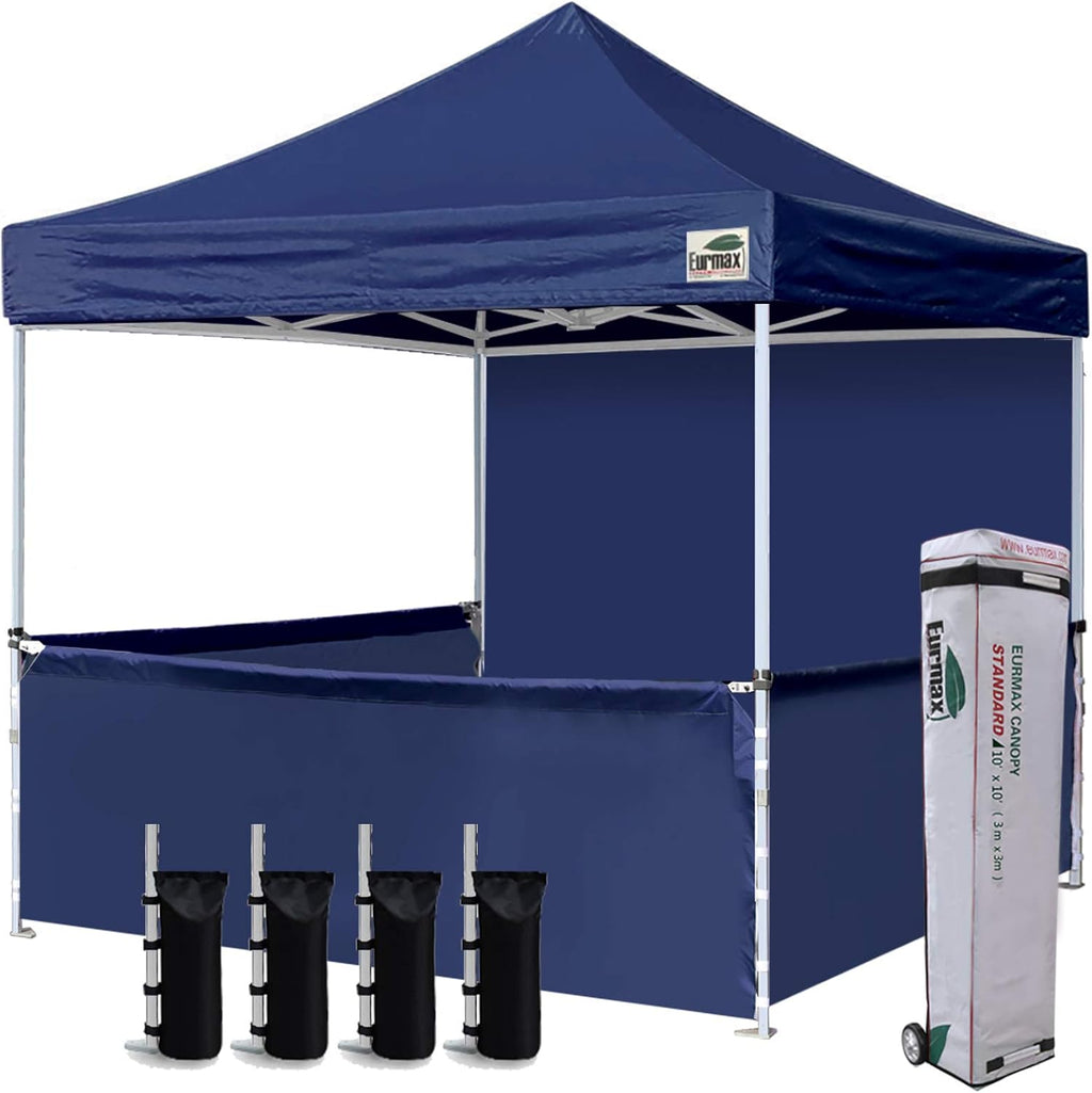 10x10 Pop-up Canopy Tent with Sidewalls and Roller Bag q7k