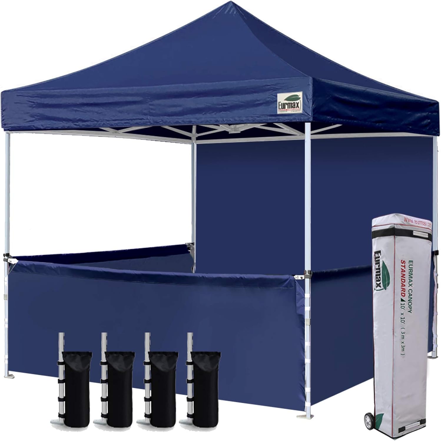 10x10 Pop-up Canopy Tent with Sidewalls and Roller Bag q7k
