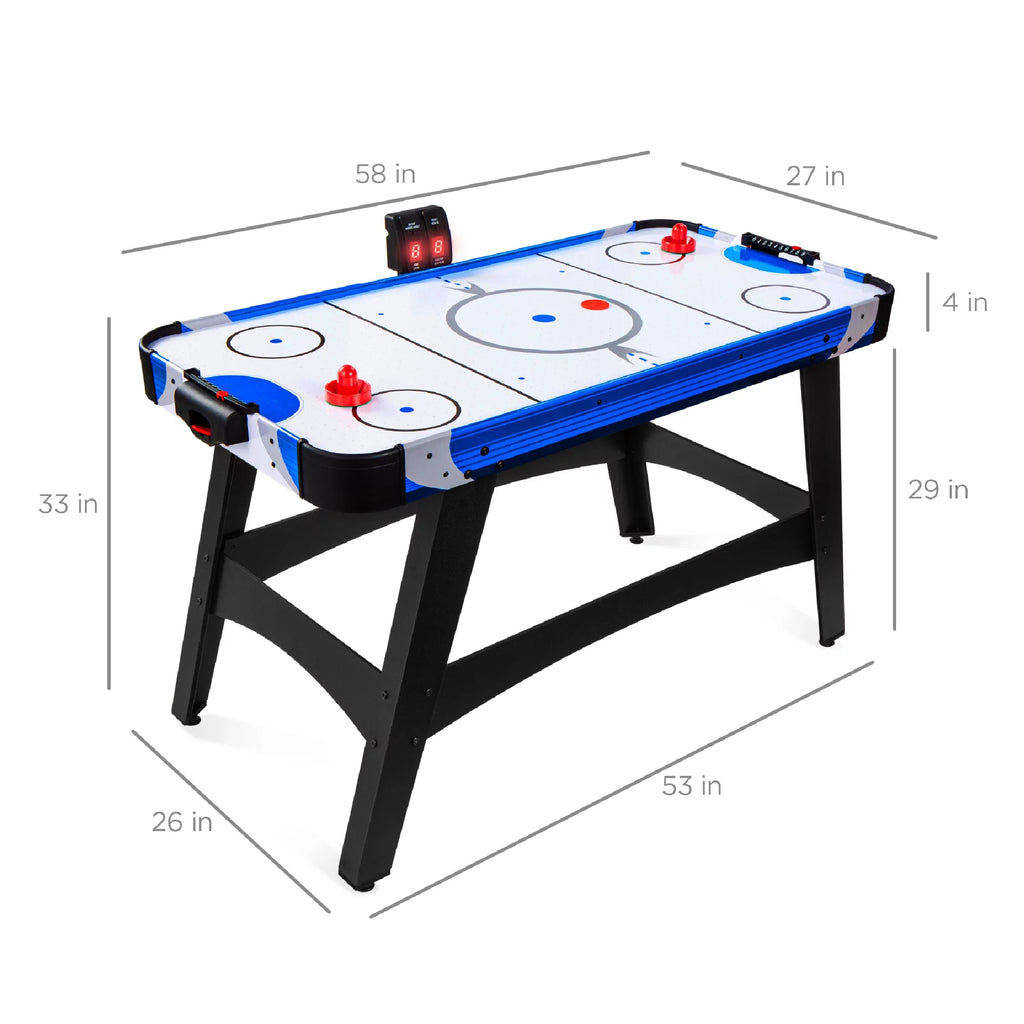 Best Choice Products 58in Mid-Size Air Hockey Table with LED Score Board U85051