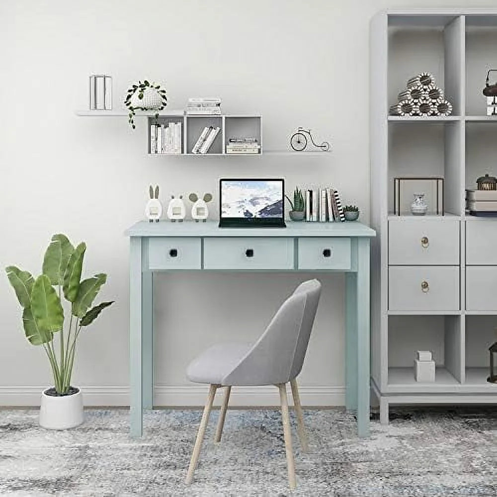HJZBNONE Small Writing Desk with Drawers for Home Office Study A25021