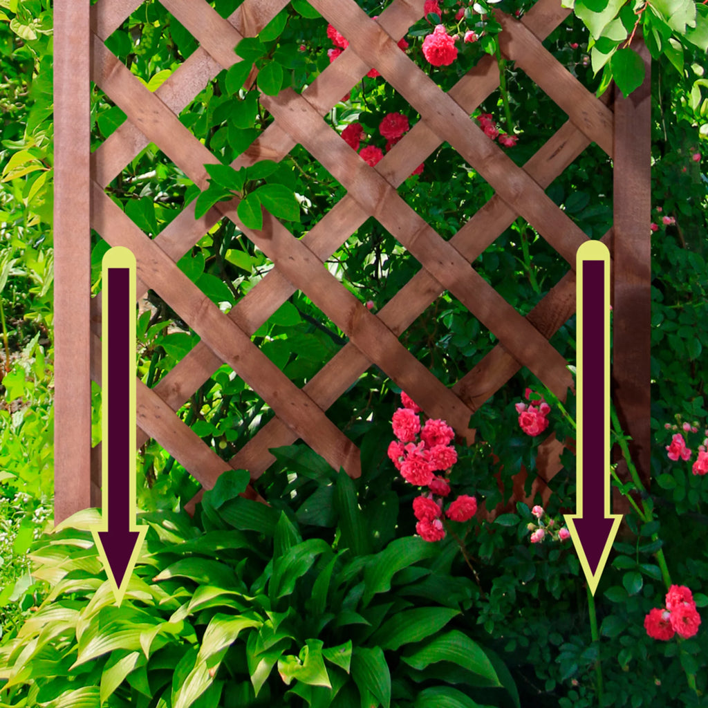 Outdoor Essentials Heirloom 72 in. Walnut-Tone Diamond Lattice Trellis Z7647