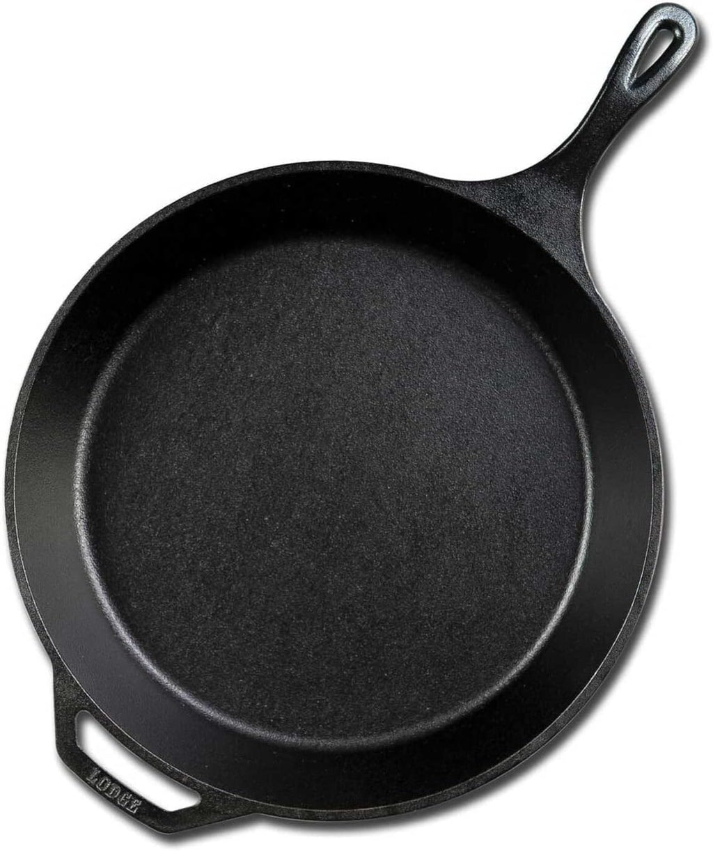 Lodge L14SK3 15-Inch Pre-Seasoned Cast-Iron Skillet with Silicone Handle Holder G602104
