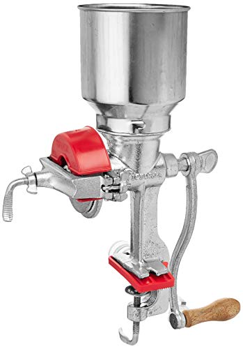 Victoria Manual High-Hopper Grain Grinder, Silver U246