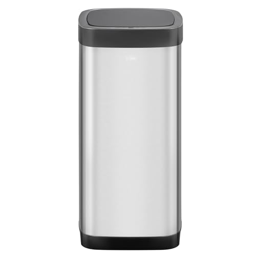 EKO Deluxe Mirage-T 13.2 Gallon Motion Sensor Trash Can, Matte Stainless Steel A485497