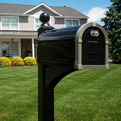 Aluminum Mailbox Post Black 7k