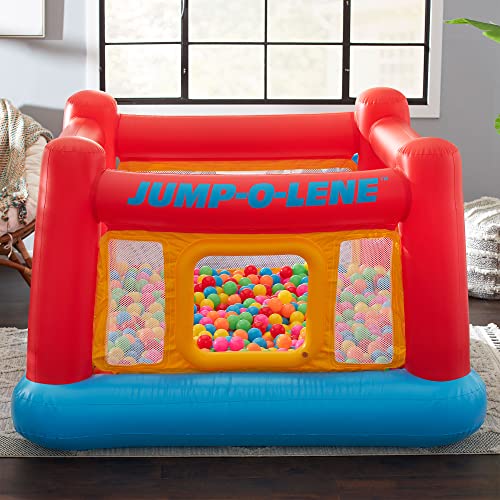 Intex Inflatable Jump-O-Lene Playhouse Trampoline Bounce Castle for Kids Ages 3-6 E97914