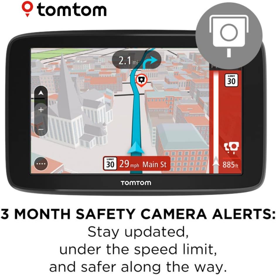 TomTom Go Comfort 5 Inch GPS Navigation Device with Wi-Fi Updates and Real-Time Traffic D4699