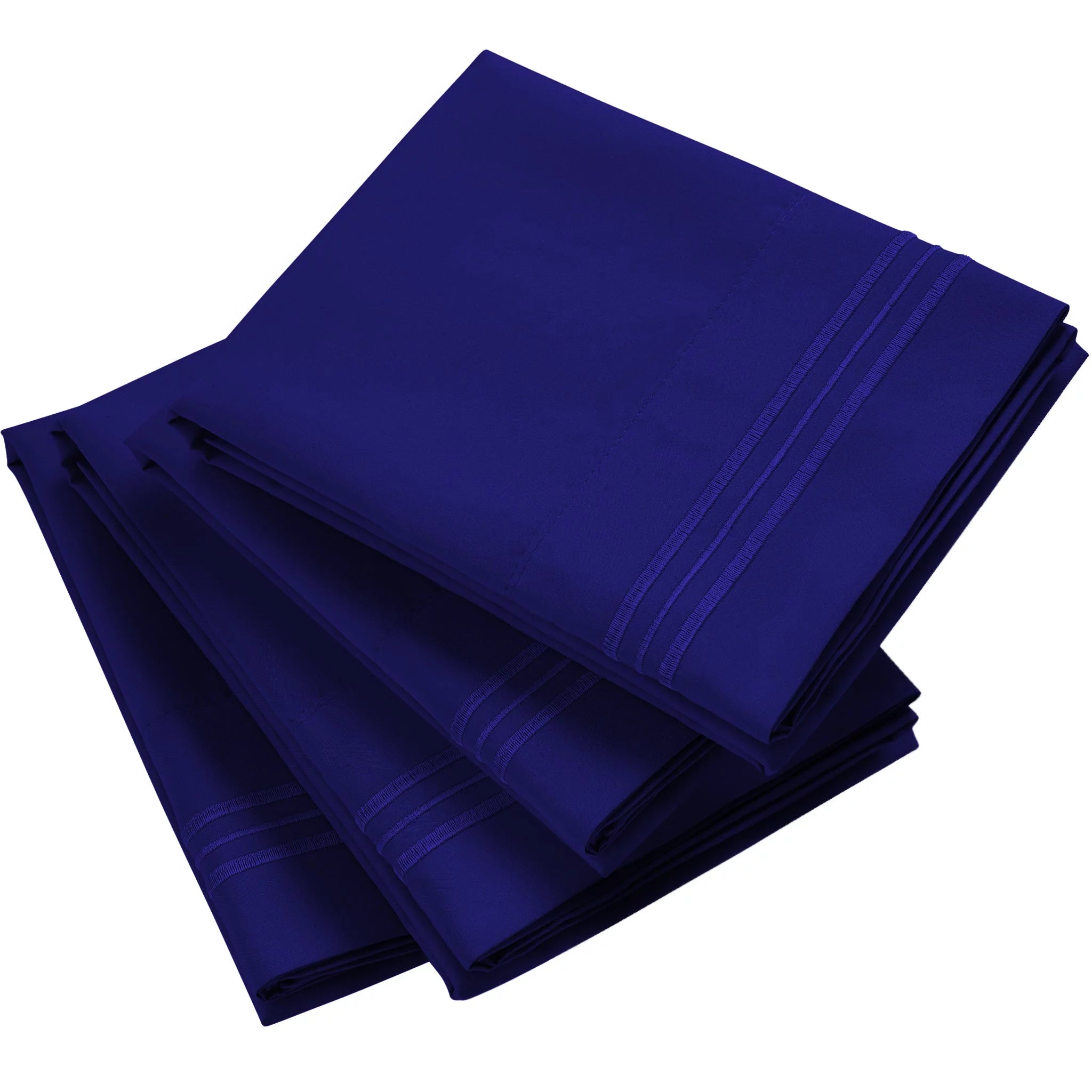 Mellanni Pillow Cases Standard Size Set of 4 - Iconic Collection Bedding Pillowcases, Royal Blue I7590