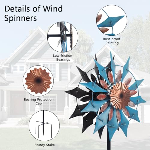 Metal Wind Spinner for Yard Garden Decor k7m