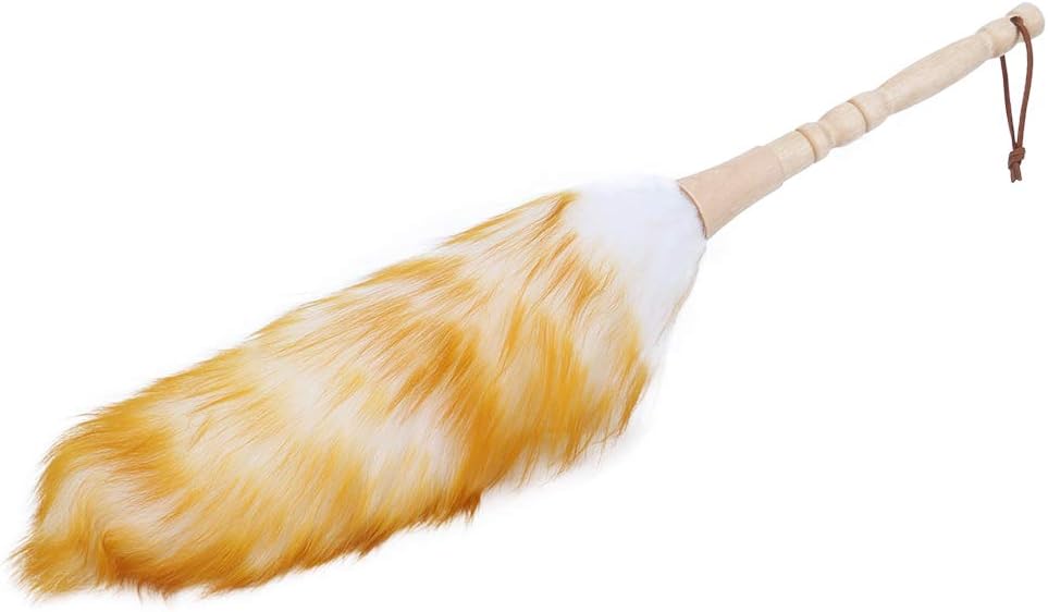 Soft Wool Duster with Wooden Handle for Household Cleaning W9302