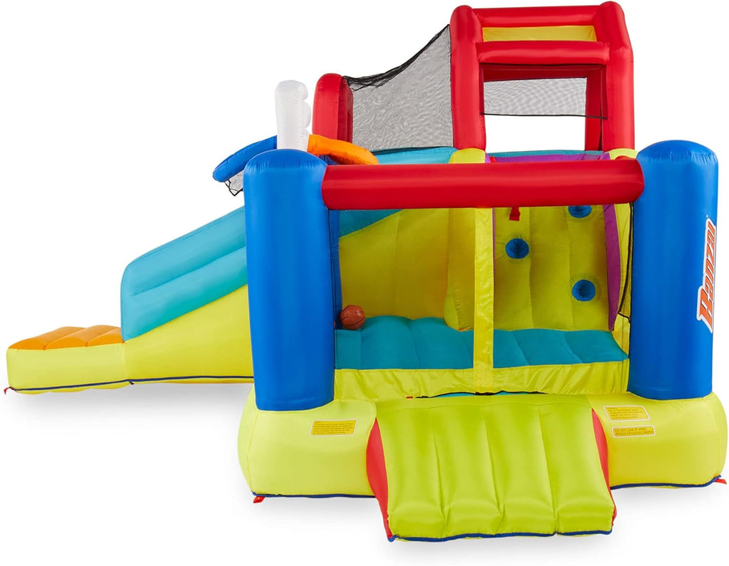 Banzai Climb ’N’ Bounce Bounce House with Slides and Blower W2120