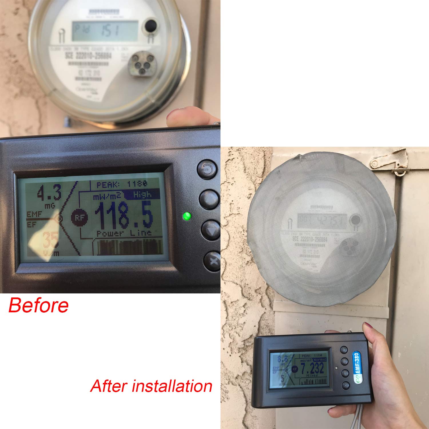 Smart Meter Cover Faraday Cage Radiation Blocking 5G k7