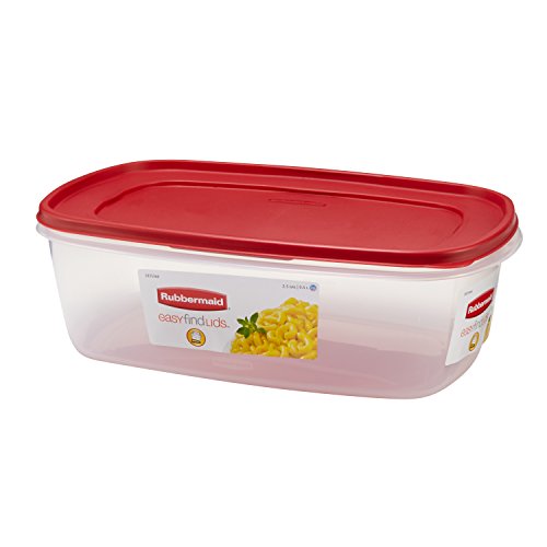 Rubbermaid Easy Find Lids Food Storage Containers, Set of 2, Racer Red W490092