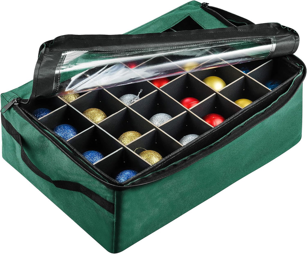 Christmas Ornament Storage Box 48 Slot Green k7
