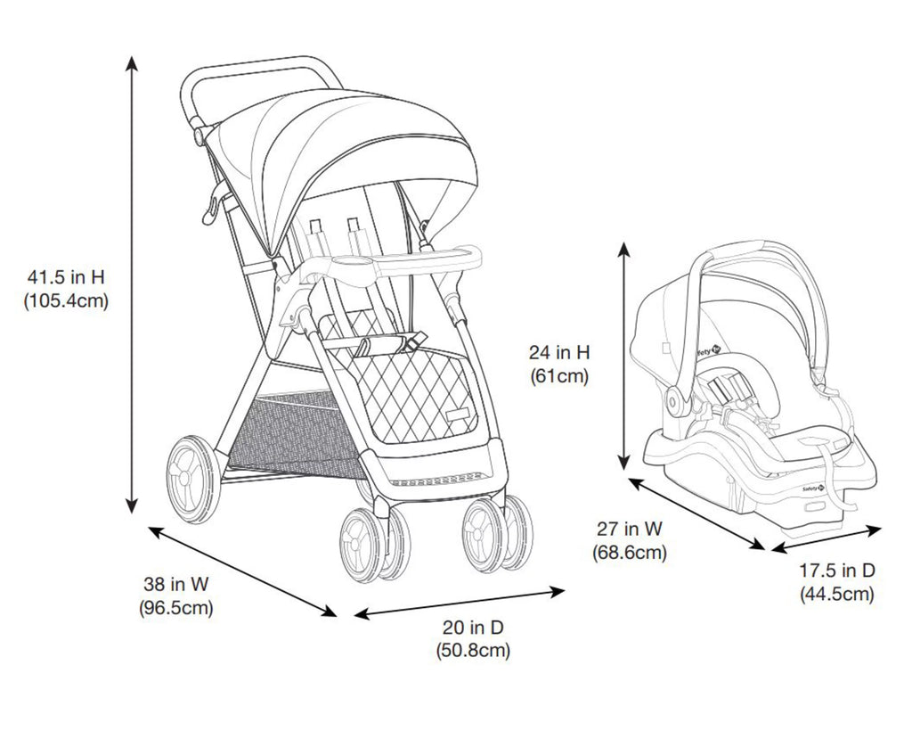 Monbebe Travel System Stroller & Infant Car Seat - Navy Camo W8453