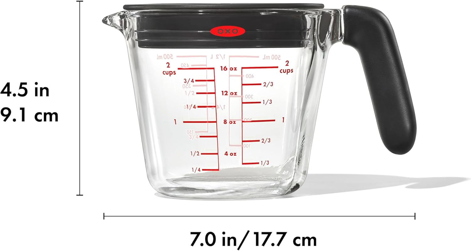 OXO 2 Cup Glass Measuring Cup with Lid M91194