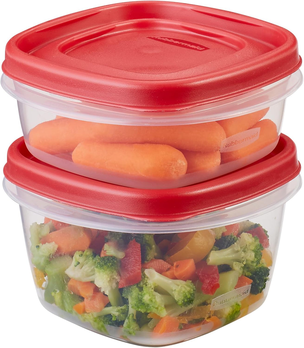 Rubbermaid Easy Find Lids Food Storage Containers, Racer Red, 18-Piece Set Z592577