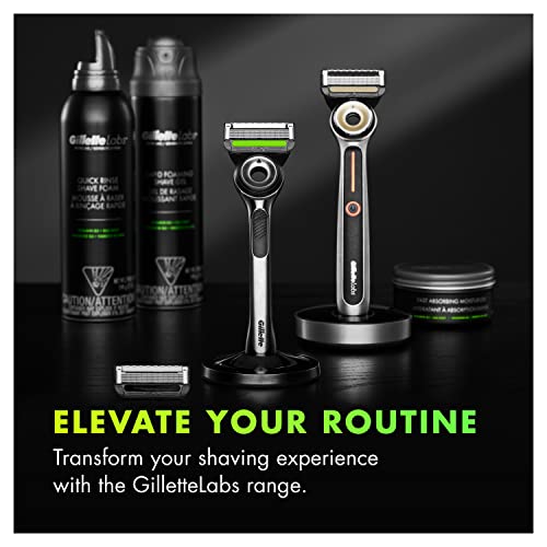 Gillette Labs Men’s Razor Blade Refills, 4 Cartridges with Exfoliating Bar L930