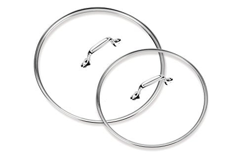 All-Clad HA1 Hard Anodized Nonstick 2 Piece Fry Pan Set 10 & 12 Inch with Glass Lids K80720