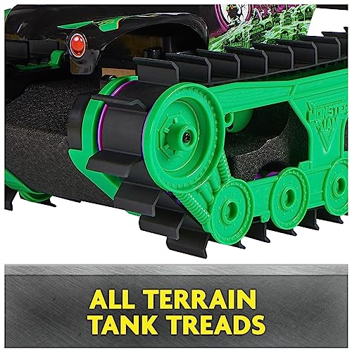 Monster Jam Official Grave Digger Trax All-Terrain Remote Control Vehicle, 1:15 Scale, Kids Toys Ages 4+ R886636