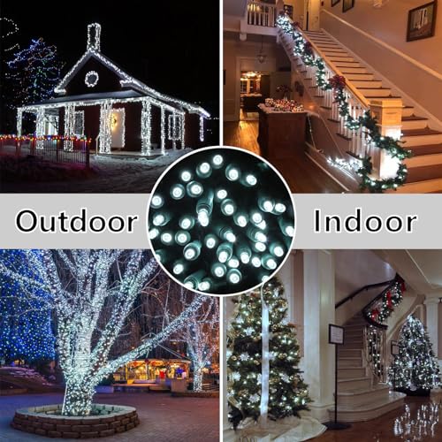 Cool White LED Christmas Lights 25ft Outdoor Waterproof String X7