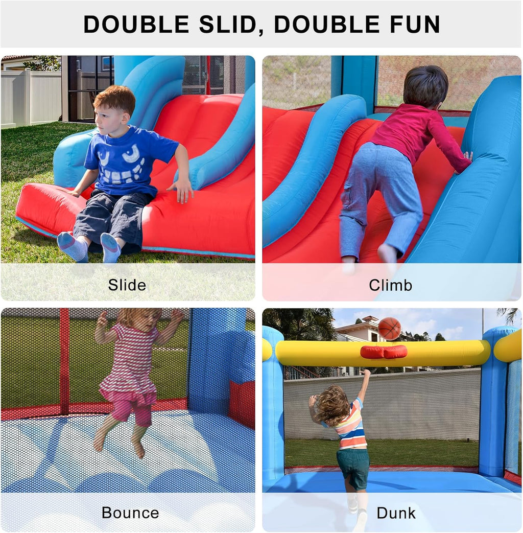 Valwix Bounce House Inflatable Bouncer with Blower for Kids 3-10 O5991