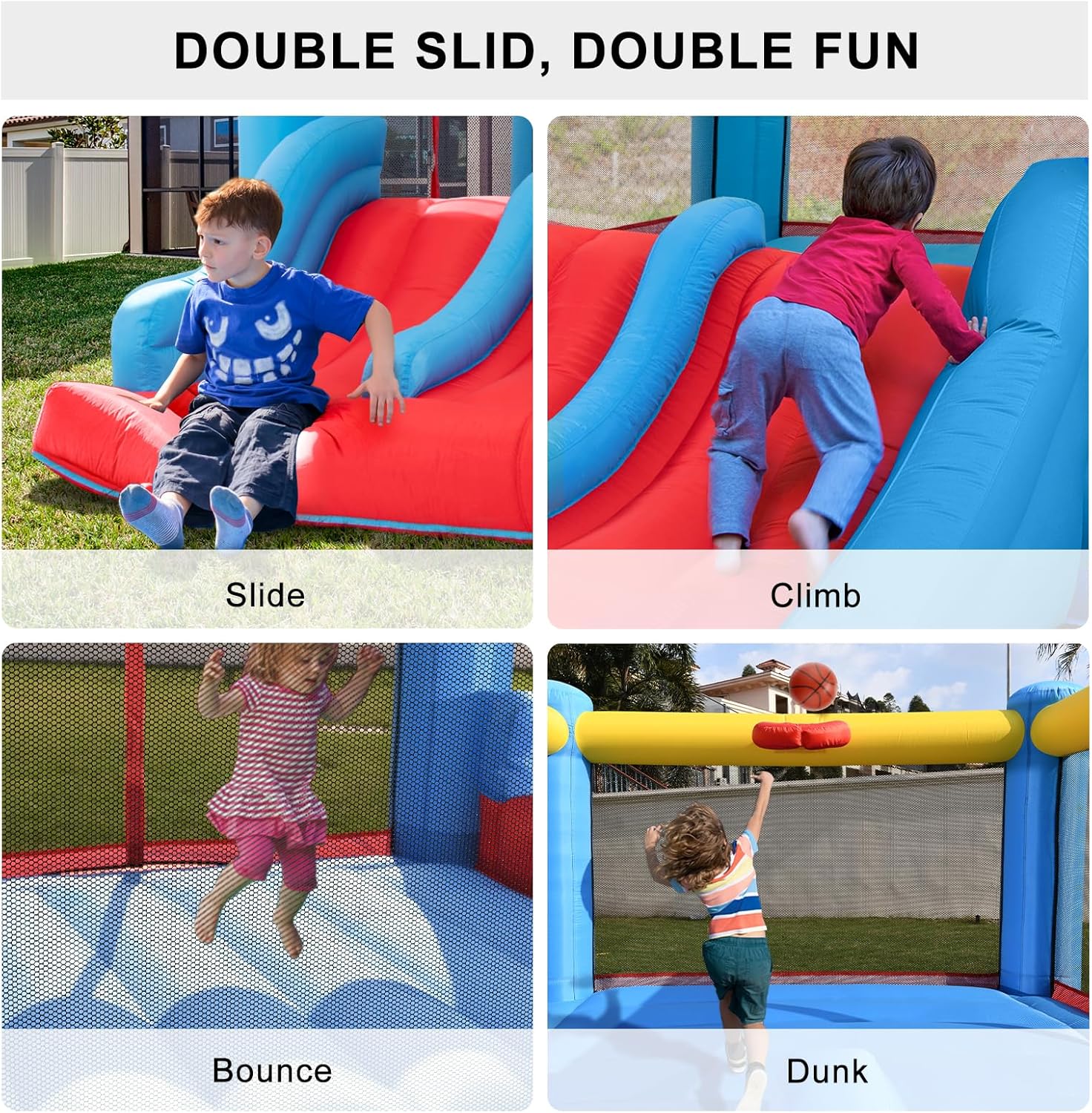 Valwix Bounce House Inflatable Bouncer with Blower for Kids 3-10 O5991