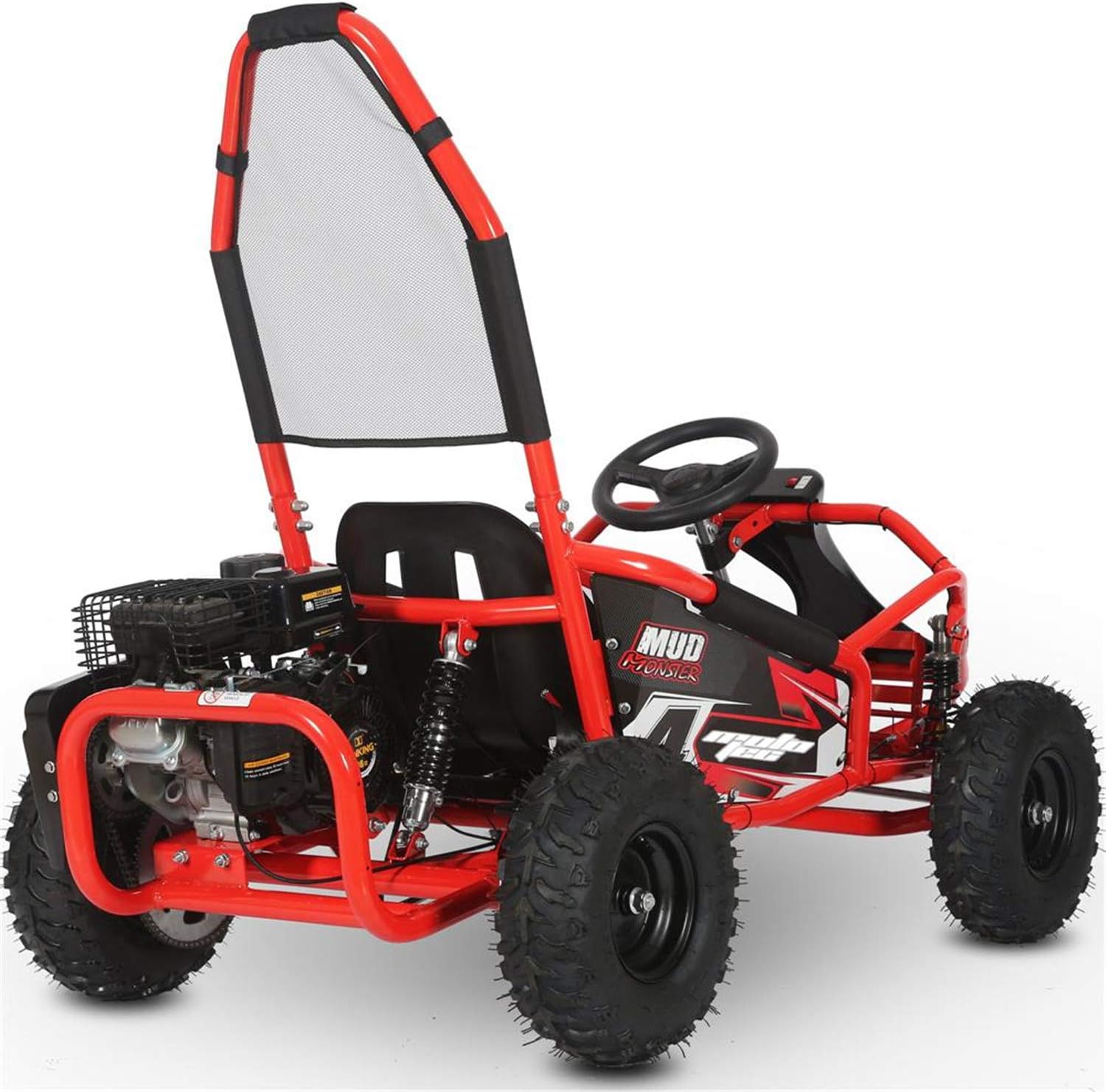MotoTec Mud Monster 98cc Go Kart Full Suspension Red J358317