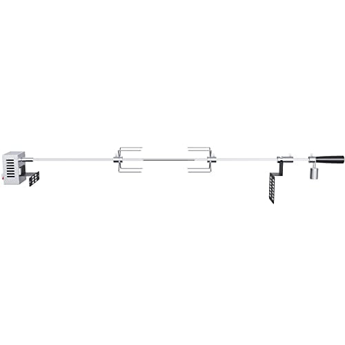 VEVOR Universal Grill Rotisserie Kit, Electric BBQ Motor, Stainless Steel, 32"/39" Spit Rod N3215