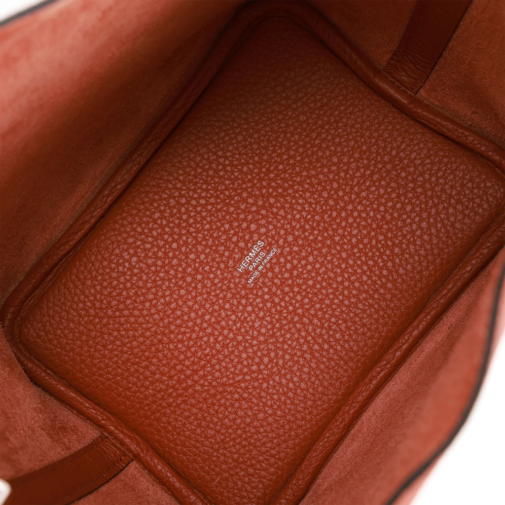 Cuivre Clemence Leather Handbag 18 with Palladium Hardware k7