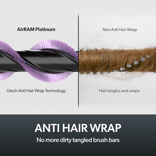 Cordless Vacuum Cleaner with Anti-Hair Wrap Brush Bar for Carpet and Hardwood Floors k7m