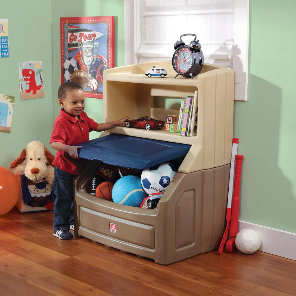 Step2 Lift & Hide Toddler Bookcase and Toy Storage, 38" Tall B28707