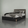 Chinook 2 Piece Queen Size Bedroom Set, Bark Grey and Black