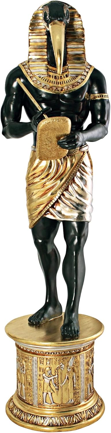 Egyptian Thoth Statue atop Temple Column Mount a7