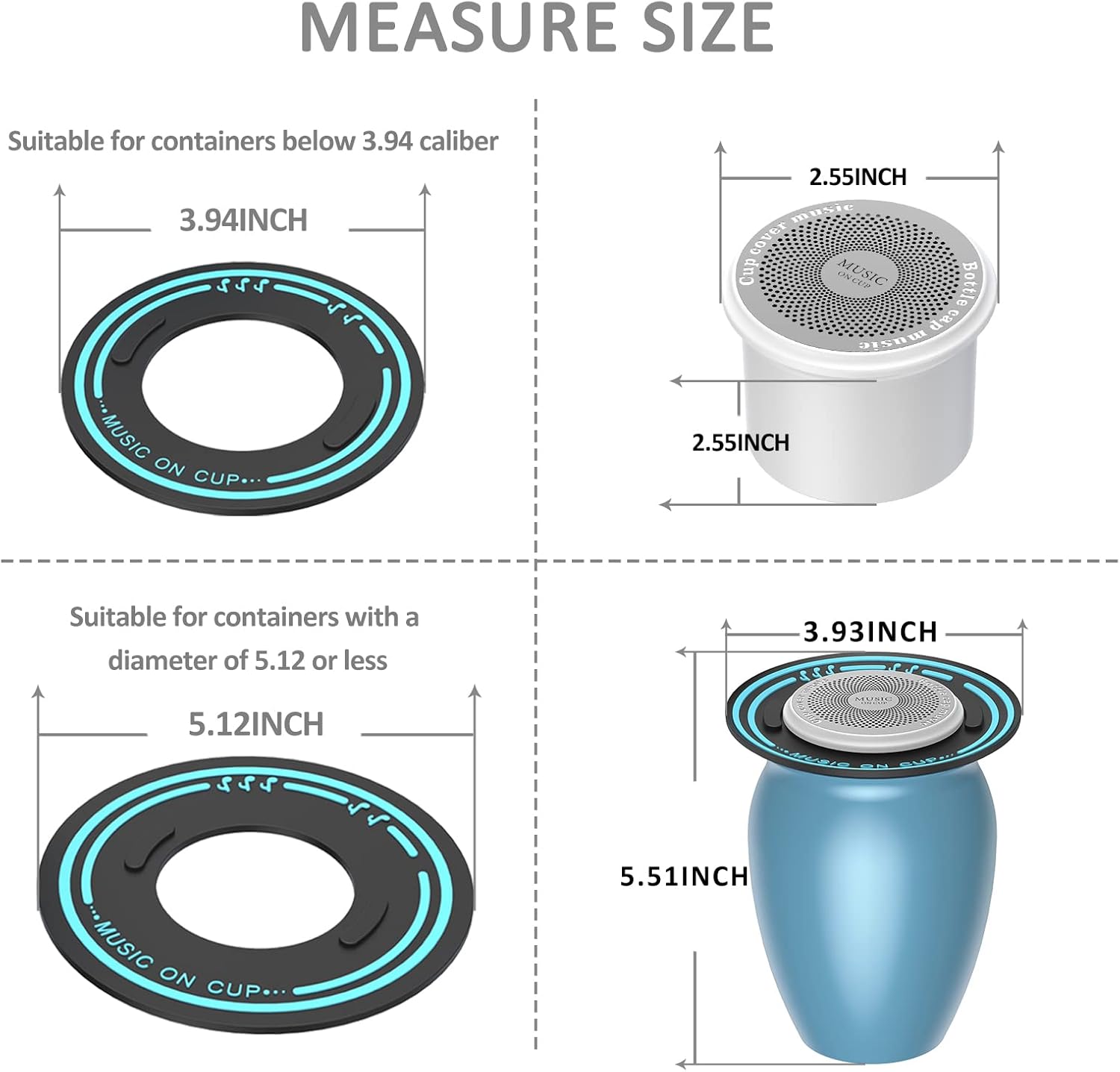 Bluetooth Speaker for Cup and Bottle Music q7k