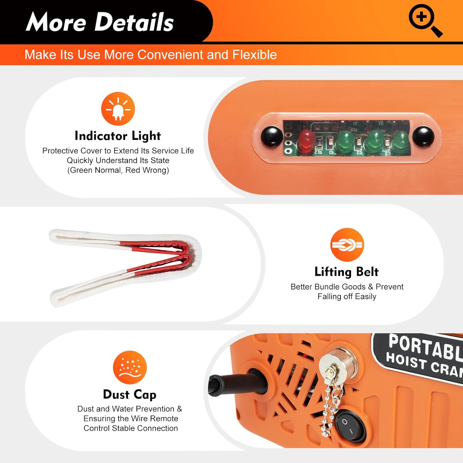 Electric Hoist Winch 660LBS 110V Wireless Remote k7