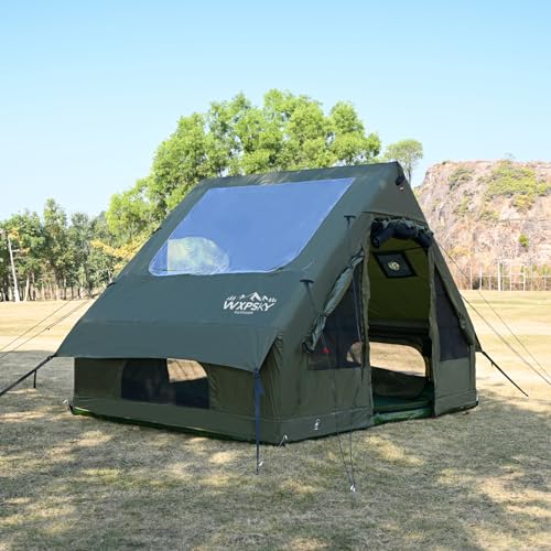 Inflatable Camping Tent for 4-6 Persons, Waterproof Oxford Cabin Tent with Pump N679837