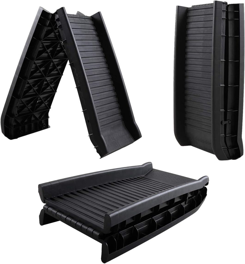 Heavy Duty Folding Dog Ramp for Large Dogs SUV Truck Car Pet Stairs Non-Slip Design q7m