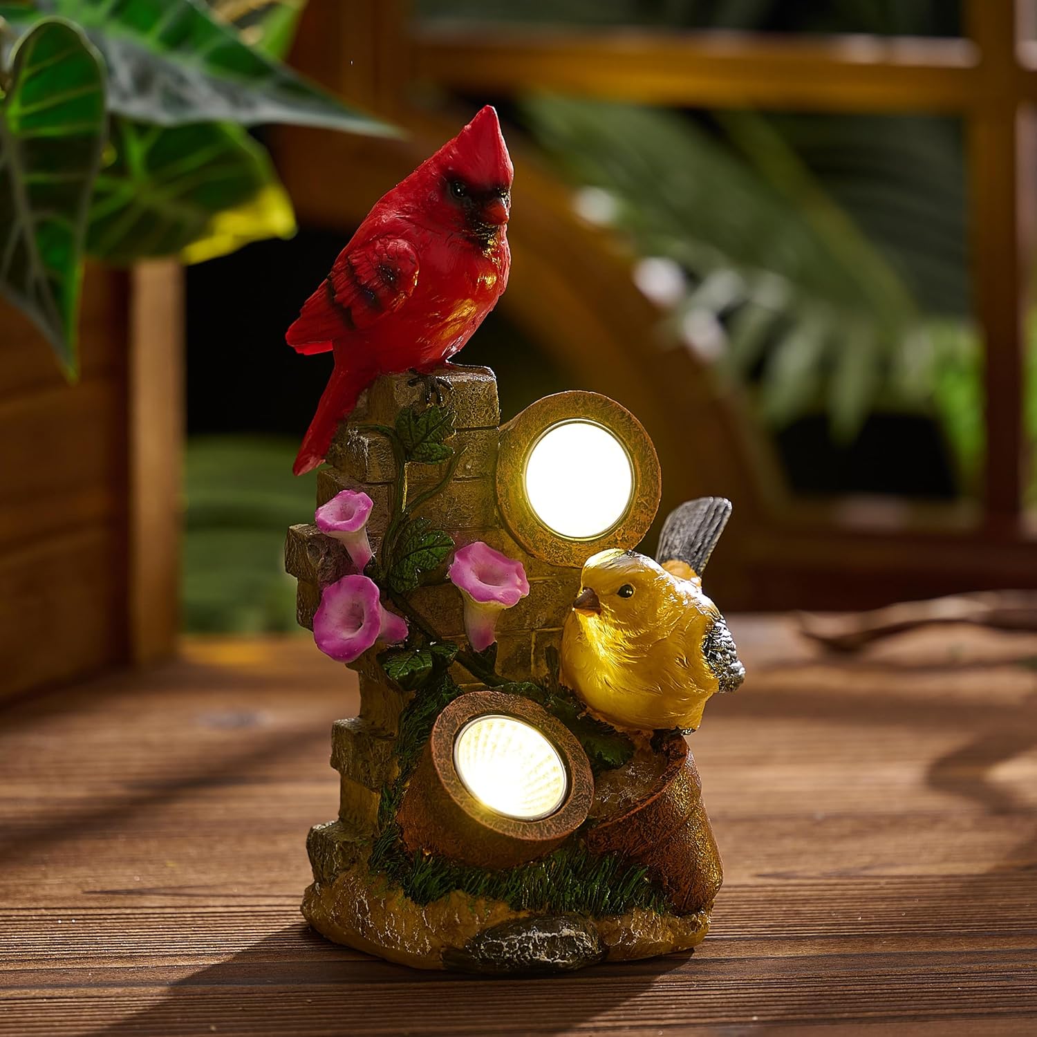 Bird Garden Decor Outdoor Statues Set of 3 Resin Ornaments a7
