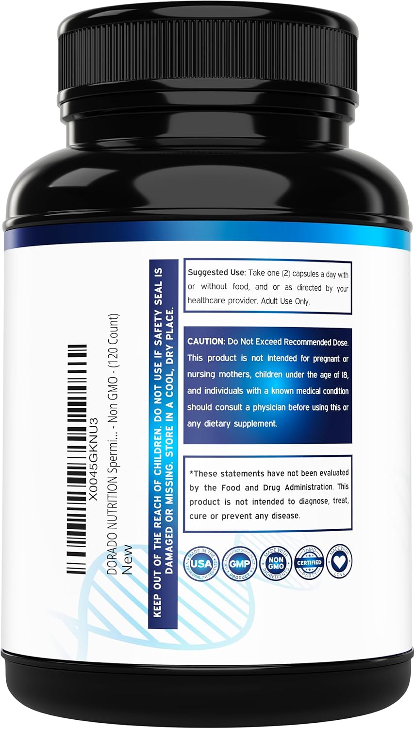 Spermidine Supplement 10mg 120 Capsules Gluten Free k7