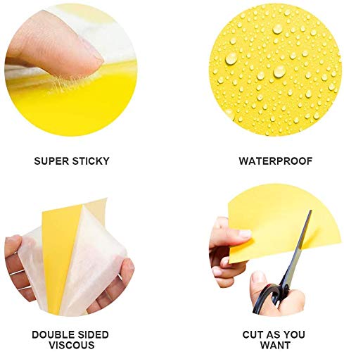 Yellow Sticky Traps for Flying Plant Insects 6x8 Inches with Twist Ties k7m
