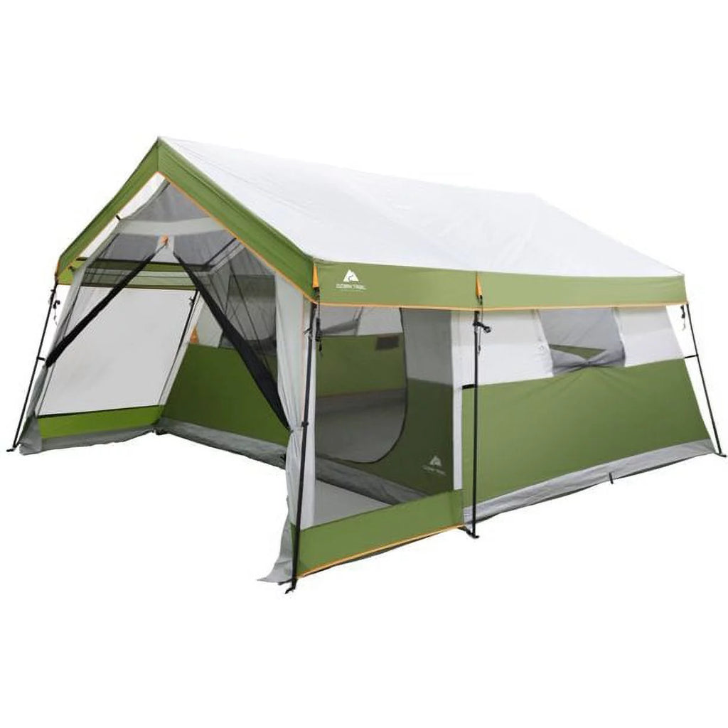 8-Person Family Cabin Tent with Screen Porch Green a7