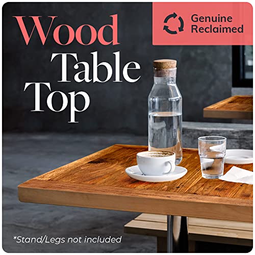 Reclaimed Wood Table Top with Metal Edge, 24" x 48" M9040