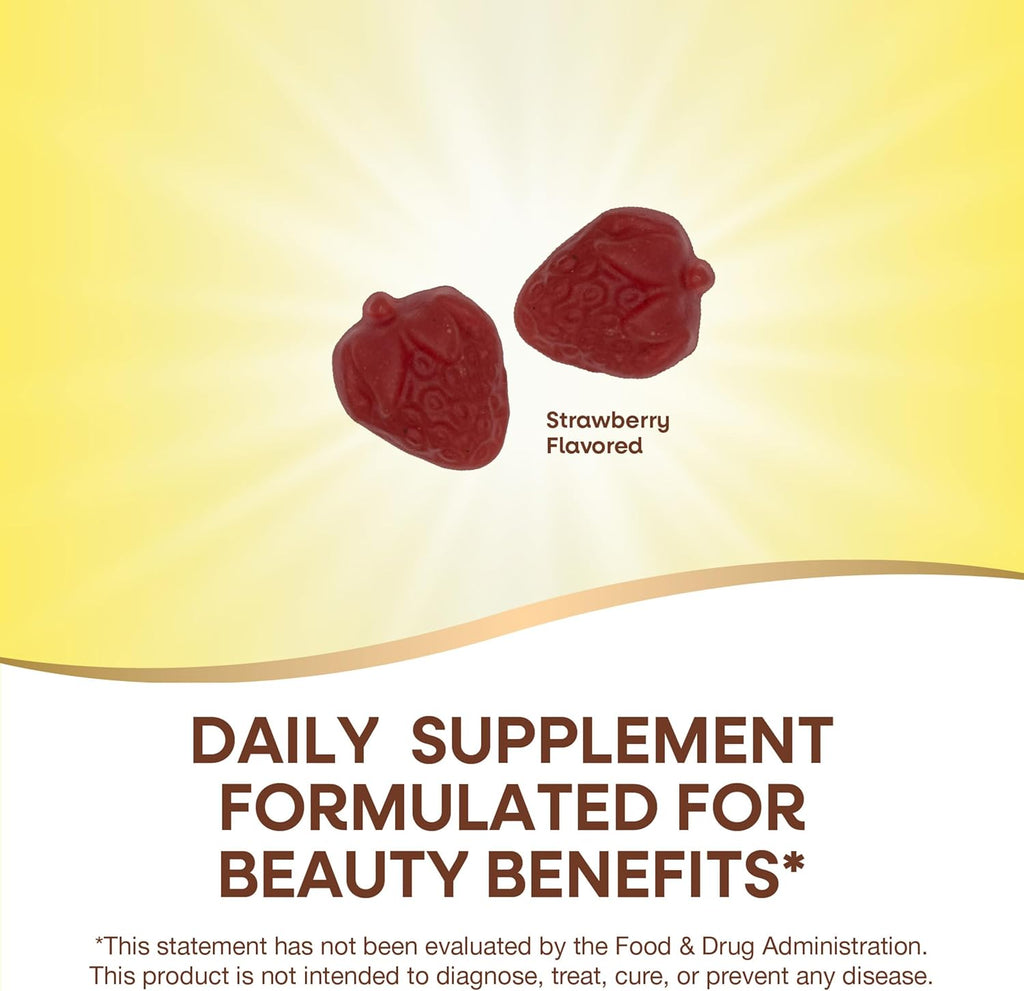 Hair Skin & Nails Gummies with Biotin and Collagen Strawberry a7