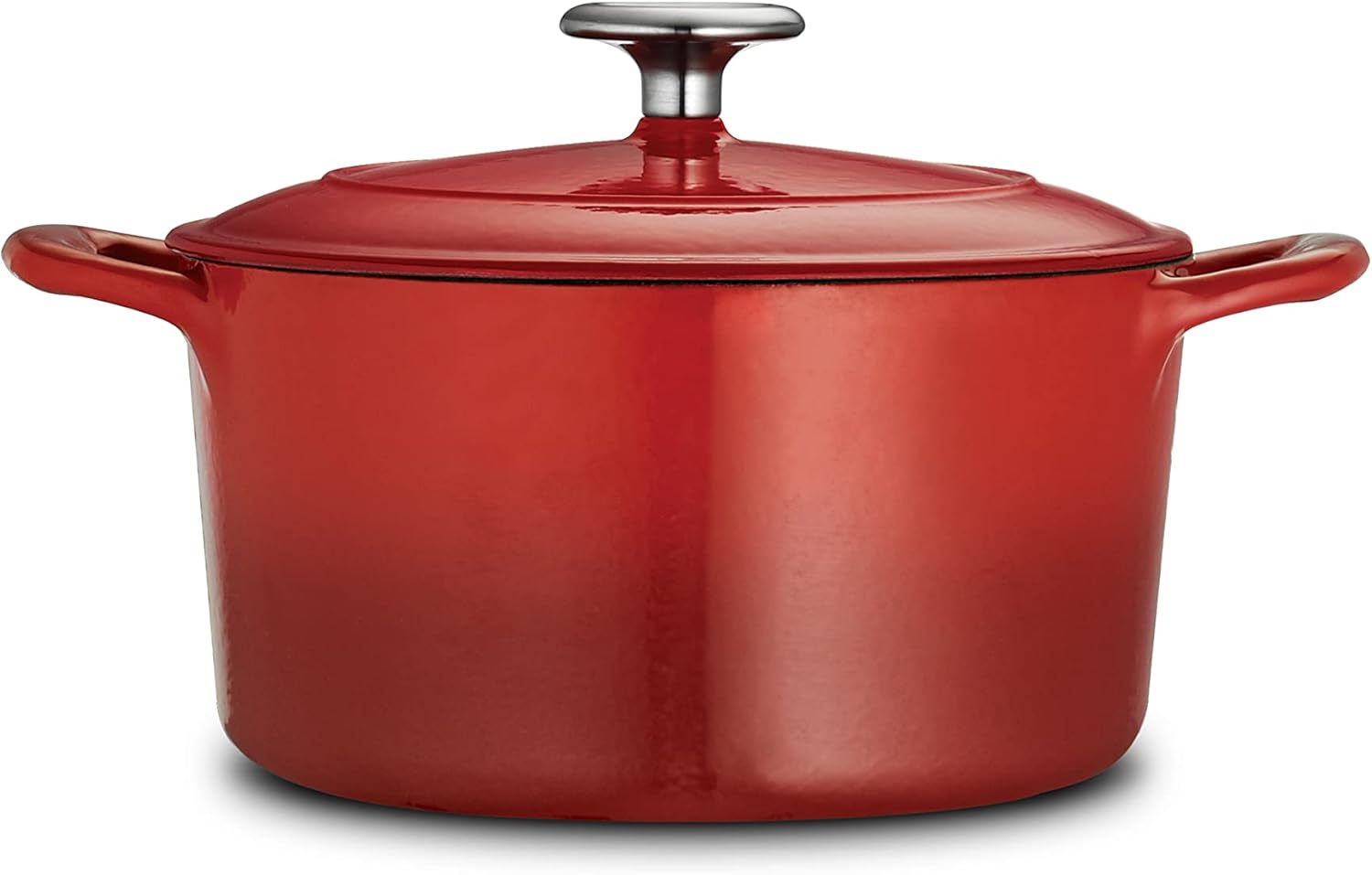 Tramontina Covered Round Dutch Oven Enameled Cast Iron 3.5-Quart, Red U173