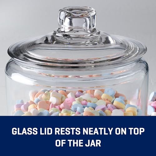 Anchor Hocking Heritage Hill 1 Gallon Glass Jar with Lid, Set of 2 V811