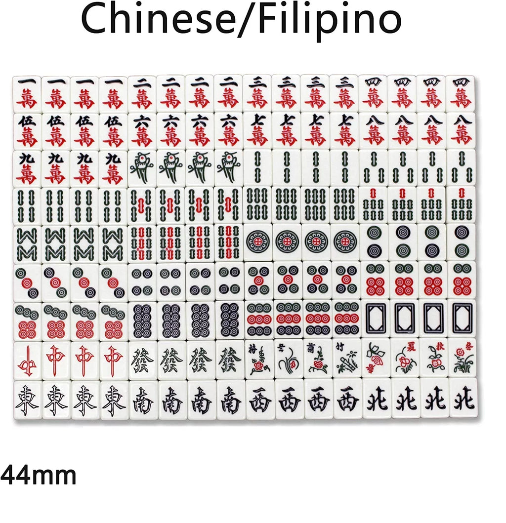 144Chinese 44mm Tiles Folding Automatic Mahjong Table with Drawers, 2 Sets Magnetic Tiles K375582