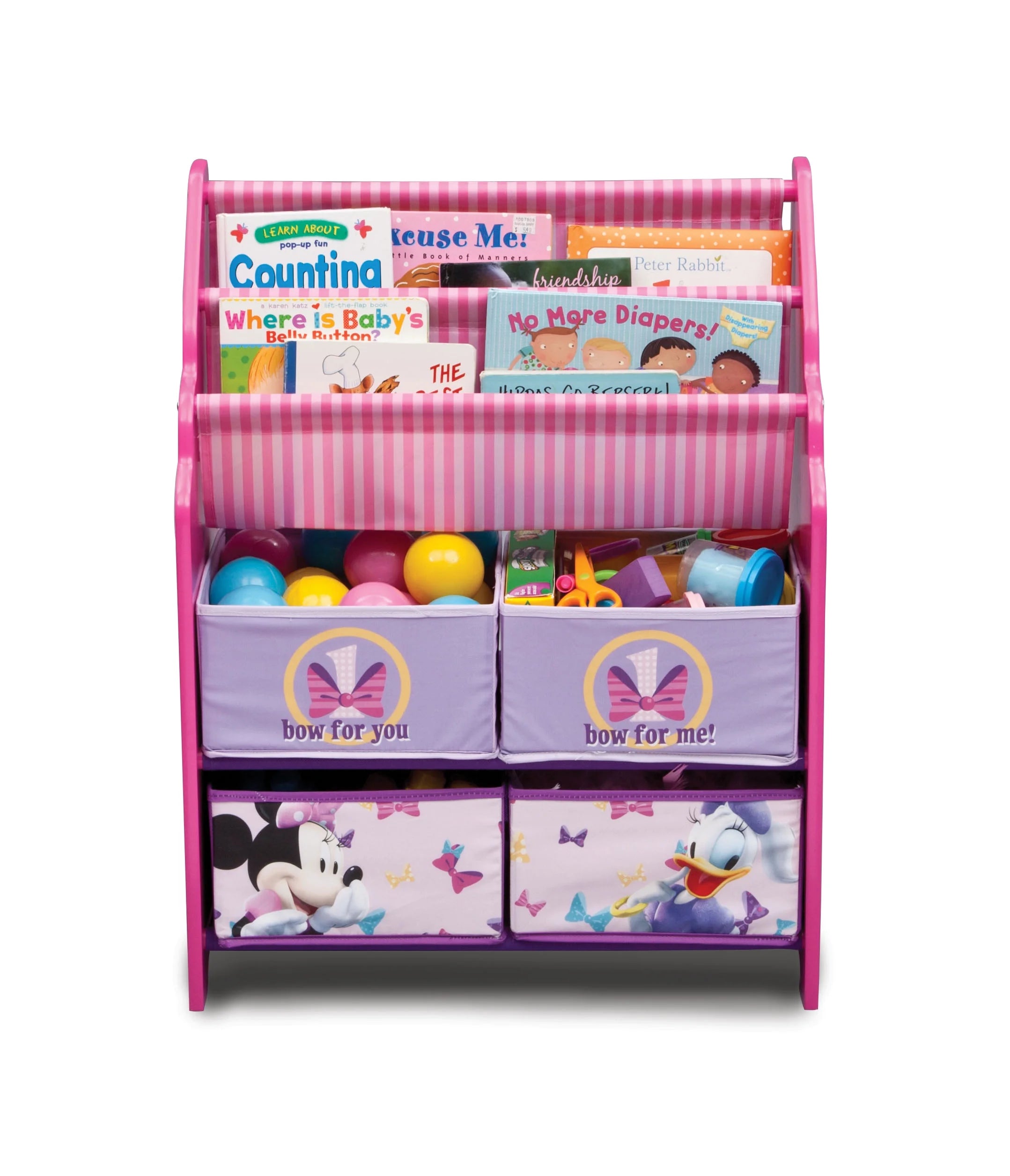 Disney Minnie Mouse Book & Toy Organizer by Delta Children, Cube Bookcase I9842