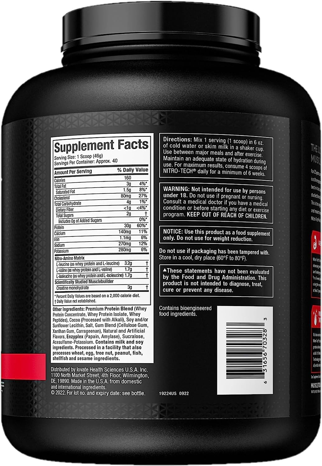 Whey Protein Isolate Chocolate 4lb k7